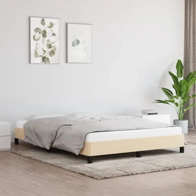Produktbild von "2026 Promotion" Bettgestell moderne - ohne Matratze - Creme 140x190 cm - Stoff - Polsterbett CC20871