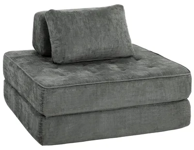 Produktbild von HOMCOM Schlafsessel 2 in 1 Klappbar Schlafsofa mit Schlaffunktion, Kissen, Grau