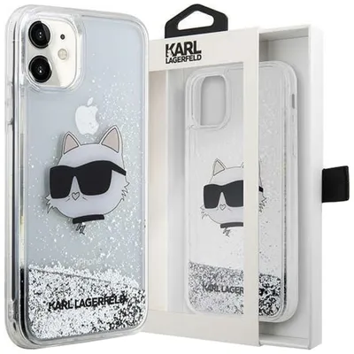 Produktbild von Karl Lagerfeld Klhcn61Lnchcs Fall Für Iphone 11/ Xr - Srebrne Glitter Choupette Kopf