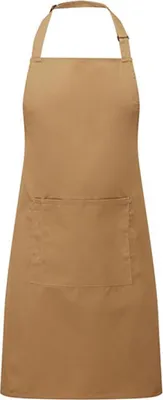 Immagine prodotto di Grembiule Premier Workwear PR154 | Colours con tasca - 72 x 86 cm - Lavabile fino a 60 - Colore: Cammello (circa Pantone 132) - Dimensioni: 72 x 86 cm