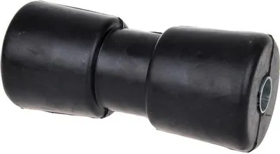 Produktbild von Kielrolle aus Gummi schwarz mit Bohrung Ersatzteil für Bootsanhänger