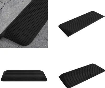 Produktbild von vidaXL Schwellenrampe 110x41x5 cm Gummi - Schwellenrampe - Schwellenrampen - Straßenrampe - Straßenrampen