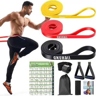 Productafbeelding van Famanu Set weerstandsbanden - 3 fitnessbanden van latex