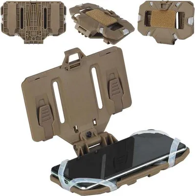 Produktbild von Taktische Weste mit Molle-Verschluss, Schnellrelease-Telefonhalter, Navigationstafel, 4,7-6,7 Zoll, Beige
