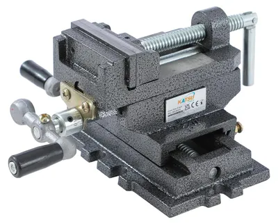 Kreuztisch-Schraubstock 100 mm, Gusseisen, Schwerlast, für Fräsmaschinen