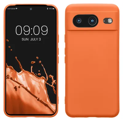 Produktbild von kwmobile Slim Case kompatibel mit Google Pixel 8 Hülle - Handyhülle aus Silikon in Warme Aprikose
