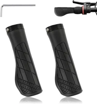 Image de Poignée VTT ergonomique antidérapante noire pour vélo électrique