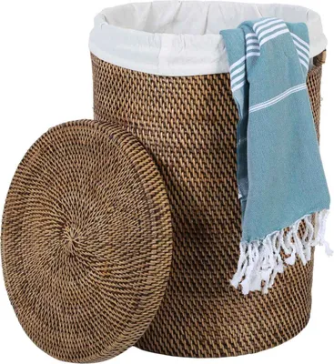 Produktbild von Wäschekorb Wäschesammler Aufbewahrungskorb geflochten Flechkorb Rattan