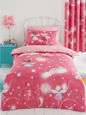 Immagine prodotto di Elfe - Set di biancheria da letto AG1580 (letto singolo) (Rosa/Bianco)