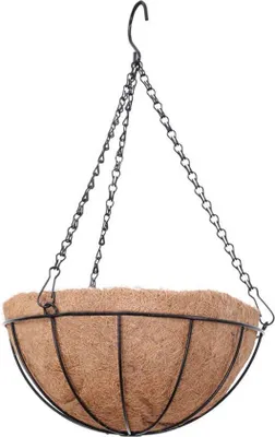 Produktbild von Famanu Hängende Blumentopf mit Kette - Kokos - Großes Volumen 30 cm