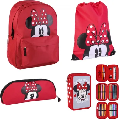 Produktbild von Minnie Maus Schulpaketangebot Komplett-Set 4-tlg. Für Kinder, alles für den perfekten Start in die Schule