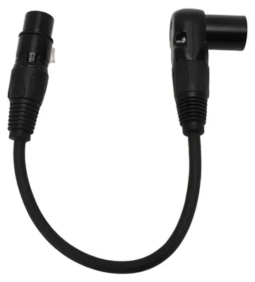 Image de Adaptateur de câble d'extension pour microphone XLR, fiche à 90 degrés vers prise, câble microphone à 3 broches pour haut-parleurs, tables de mixage de studio, interfaces audio