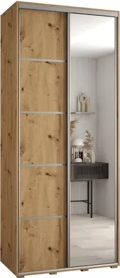 Produktbild von MEBLE KRYSPOL Davos 5 Schrank, zwei Türen - 235,2x120x45 cm - Artisan  Artisan Silber