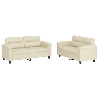 Produktbild von VidaXL 3202363, Cremefarben, Schaum, Kunstleder, Metall, Polywood, Textil, 170 cm, 77 cm, 80 cm