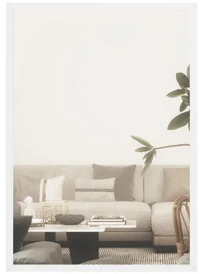 Image de Miroir mural rectangulaire 60 x 40 cm, cadre en bois blanc, idšŠal pour la salle de bain, salon ou chambre