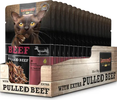 Produktbild von Leonardo Beef + extra pulled Beef 16x 70g