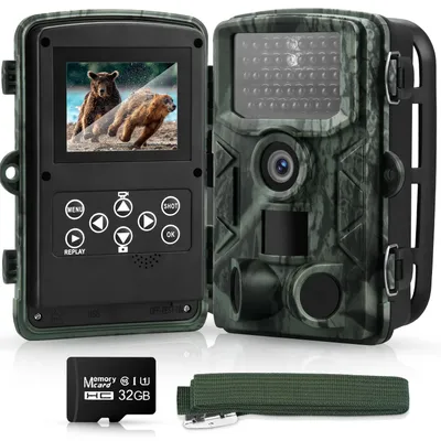 Produktbild von CkeyiN Wildkamera 4K Video Wildtierkamera, 50MP Full HD, 0,1s Auslösezeit 120° Weitwinkel IP66 Wasserdicht
