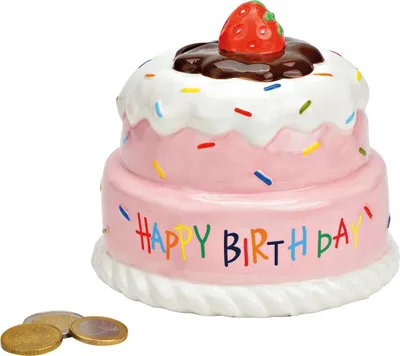 Image de Tirelire en céramique gateau d'anniversaire
