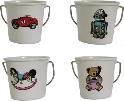 Produktbild von Retro Spielzeug Eimer Eierbecher im 4er Set
