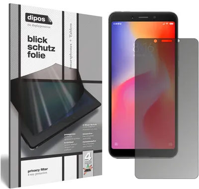 Produktbild von Schutzfolie für Xiaomi Redmi 6 Blickschutzfolie matt Folie Display Schutz dipos