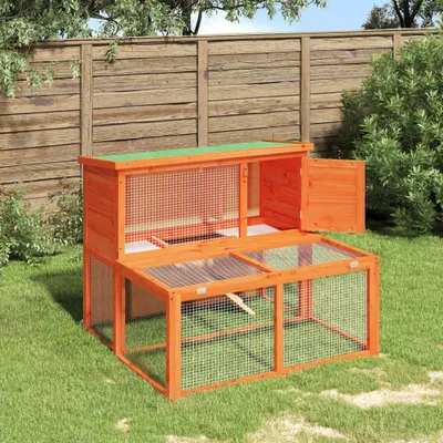 Immagine prodotto di The Living Store Conigliera Marrone 102x90x84,5 cm in legno di pino massiccio