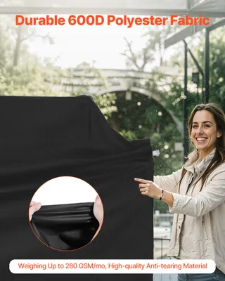 Produktbild von Grillabdeckung Abdeckhaube Grillhaube (1651 mm) Abdeckplane für Außengrills, wasserdicht & wetterbeständig, strapazierfähiges 600D-Polyester, einfaches An- und Ausziehen, mit Klettbändern