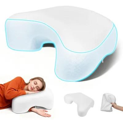 Produktbild von Ergonomisches Seitenschläferkissen mit Armöffnungen aus Memory-Schaum