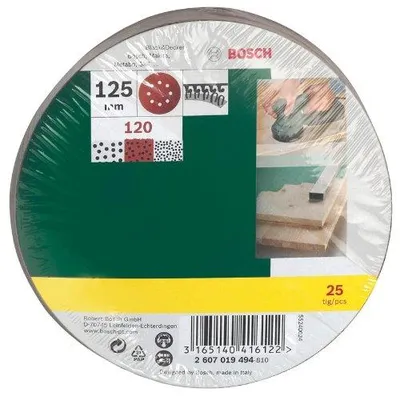 Produktbild von Schleifblatt-Set für Exzenterschleifer, 8 Löcher, 125 mm, K 120, 25er-Pack
