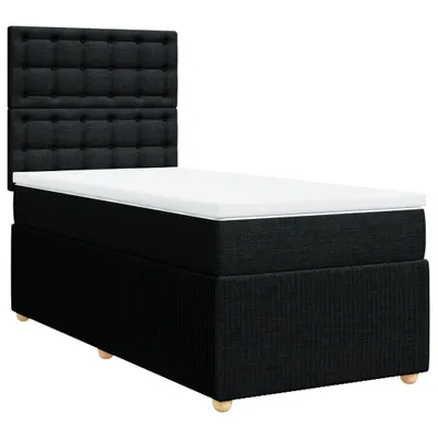 Obrázok produktu pre Boxspring posteľ s matracom čierna 100x200 cm látka