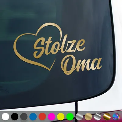 Produktbild von PantherPixel Stolze Oma Aufkleber Großeltern Enkelkinder Sticker Auto Geschenkidee Farbe Gold