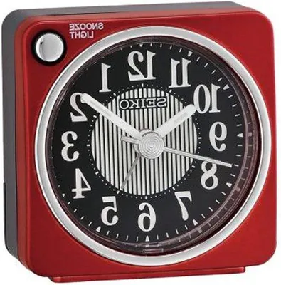 Productafbeelding van Wekker Metaal - Digitale Klok - Wakker Worden - Stille Sweepwijzer - 58 x 57 cm - Rood