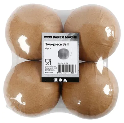 Produktbild von Creativ Company Papier Bastelset Ball 8 cm 4 Stück Dekoration