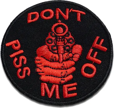 Produktbild von Don´T Piss Me Off Biker - Aufnäher, Bügelbild, Aufbügler, Applikationen, Patches, Flicken, Zum Aufbügeln, Größe: Ø 7,3 cm