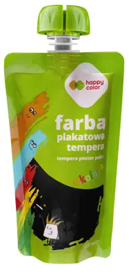 Zdjęcie produktu dla Farba tempera w saszetce 100 ml Happy Color czarna