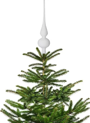 Produktbild von Christbaumspitze 26cm Just White porzellanweiß matt