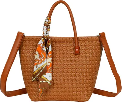 Produktbild von Gallantry, Handtasche für Damen mit geflochtenem Muster und Schultergurt, Braun
