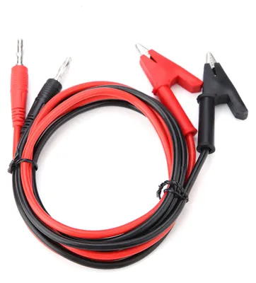 Produktbild von P1040 2 Stück Silikon-Bananenstecker-Krokodilklemmen-Prüfspitzenkabel
