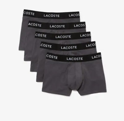 Produktbild von Lacoste 5er Pack Unterhosen Baumwolle Stretch Boxer Anthrazit