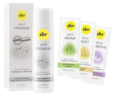 Produktbild von Pjur - Gleitgel med PREMIUM glide mit drei Gleitgelproben - Inhalt insgesamt 105,5ml