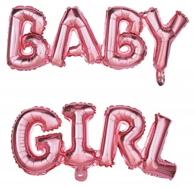 Produktbild von Folienballon-Set Schriftzug Baby Girl Rosa 118 x 24 cm Party-Deko Baby Shower -