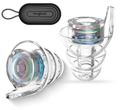 Immagine prodotto di Protezioni acustiche, tappi per le orecchie in silicone, riduzione del rumore 23dB, taglia S, colorati, confezione da 1 paio