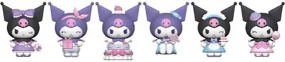 Immagine prodotto di Sanrio Kuromi Party Series: minifigure Kuromi, confezione a sorpresa da 5 cm (12 pezzi)
