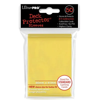 Produktbild von Ultra Pro - Gelber Protektor (50) Festes Gelb