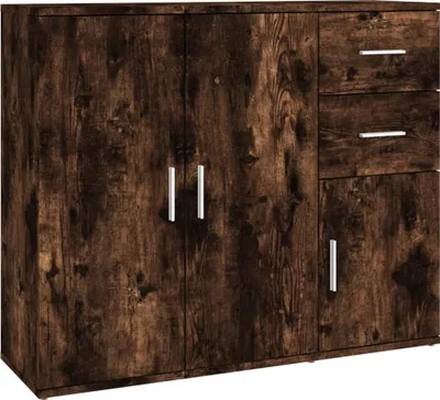 Obrázek produktu pro vidaXL Příborník kouřový dub 91x29,5x75 cm výrobek ze dřeva