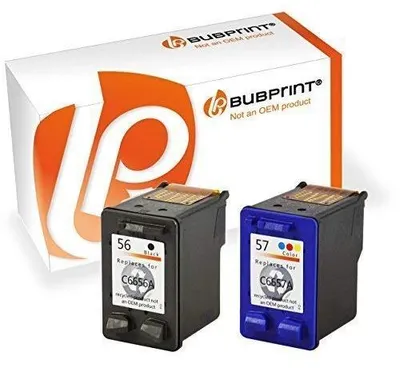 Produktbild von Bubprint 2 Druckerpatronen kompatibel mit HP 56 57