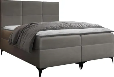 Produktbild von MIRJAN24 Boxspringbett Fava, Stilvoll Doppelbett, Bett mit zwei Bettkästen (Farbe: Magic Velvet 2241, Größe: 160x200 cm)