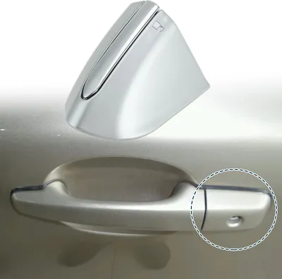 Image de Cache De Poignée De Porte Pour Ford Mondeo Edge Taurus 2013-2020 Durable | Cache De Poignée De Hayon Avant Gauche Ton Argenté 1 Pièce