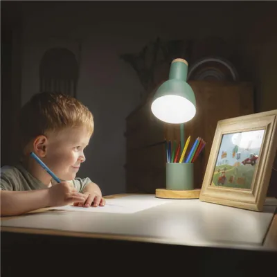 Stolní lampa POPPY na žárovku E27, zelená