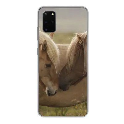 Produktbild von MuchoWow® Handyhülle Schutzhülle Hülle für Samsung Galaxy S20 Plus Pferde - Gras - Braun Silikon Softcase Handy Hülle - Hartschale