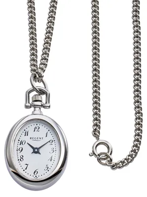 Productafbeelding van Regent P-779 zakhorloge met ketting, zilverkleurig